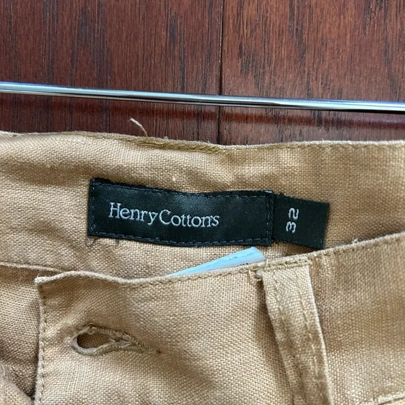 Henry Cotton’s Neiman Marcus Pants - Size 32 linen cotton blend Carmel Beige